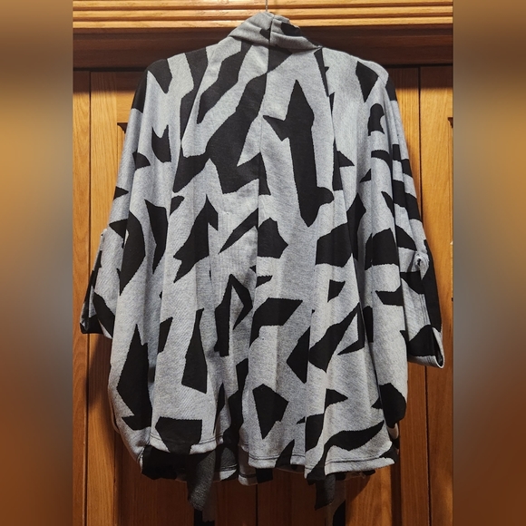 Freeway Open Front Tie Sweater Sz L - Picture 2 of 8
